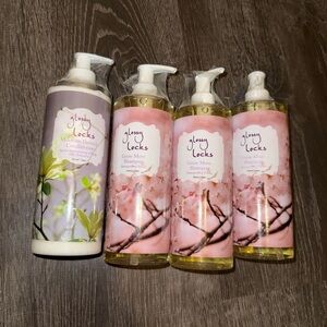 100 percent pure glossy locks grow more shampoo and moisture conditioner